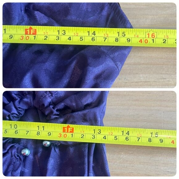 J.O.A Flirting It Up Purple Leopard Print Satin Midi Dress XS Extra Small - Picture 8 of 9